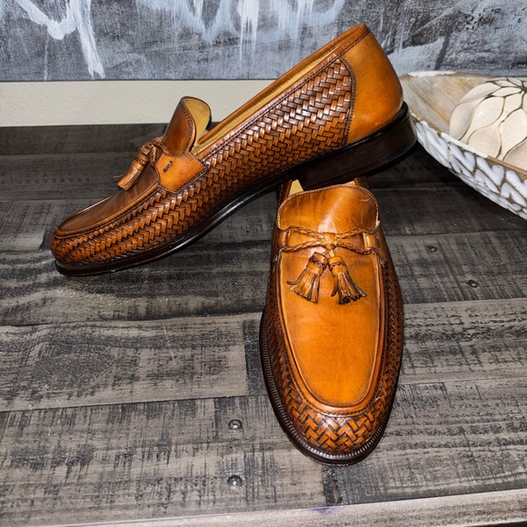 Magnanni woven leather tassel loafers Men's SZ12 - Picture 13 of 13